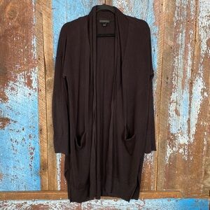 J Crew Long Black Cardigan Sweater Size M